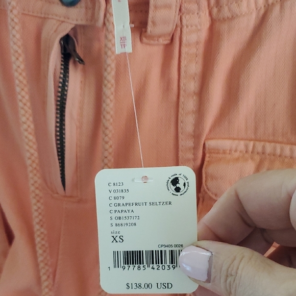 Free People Orange Cropped Pants - Picture 2 of 4